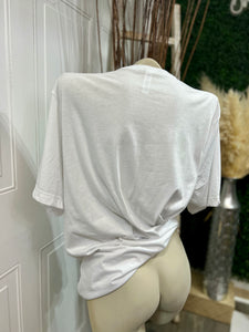 Harley White Round Neck Tee