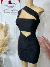 Load image into Gallery viewer, Jassiby Paris Green or Black Cut Out Rushing Dress