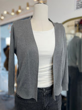 Load image into Gallery viewer, Charcoal Grey 3/4 Sleeve Open Cardigan