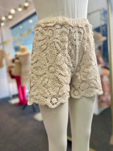 Load image into Gallery viewer, Irinna Beach Crochet Style Ivory or Black Short