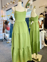 Load image into Gallery viewer, Scarlet Boho print Tie Back Tiered line Maxi Sundress