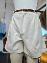 Load image into Gallery viewer, Karissa Linen Belted Black,Taupe and White Shorts