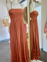 Load image into Gallery viewer, Janice White, Black or Rust Backless Maxi Dress
