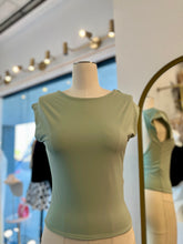 Load image into Gallery viewer, Phoebe Navy or Mint Open Back Stretchy Double Lined Top