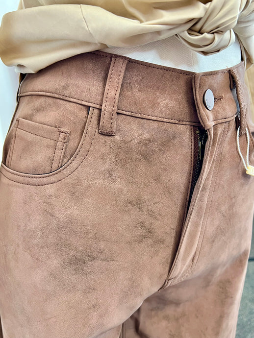 Melissa Coffee Suede Pants
