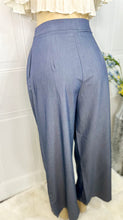 Load image into Gallery viewer, Harper Blue Wide Leg Trousers