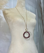 Load image into Gallery viewer, Francis Long Gold Rubber Hoop Necklace