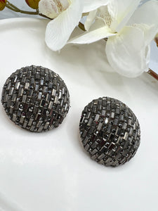 Julia Pink, Blue and Gray Swarovski Jumbo Button Studded Earring