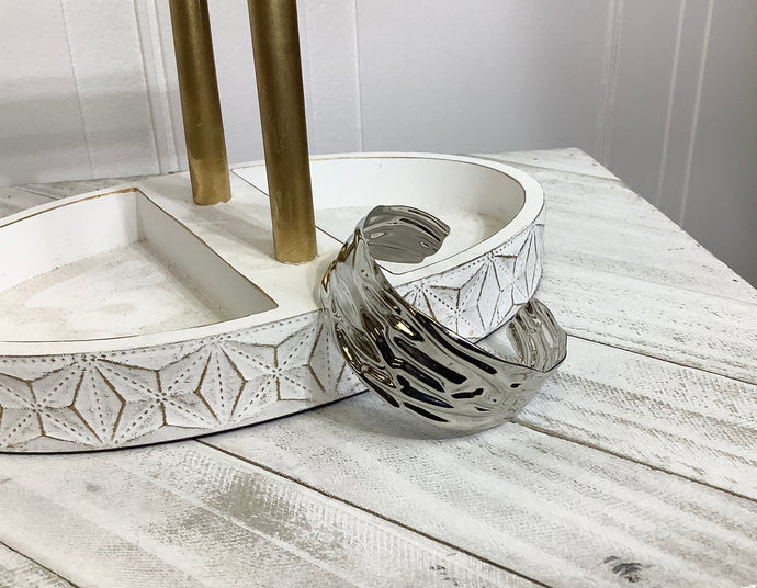 Kourtney Silver Cuff Detail Bracelet