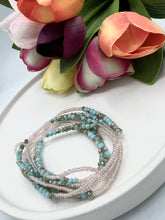 Load image into Gallery viewer, Dina Pink or Turquoise Beaded Bracelet Set