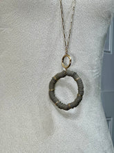 Load image into Gallery viewer, Francis Long Gold Rubber Hoop Necklace