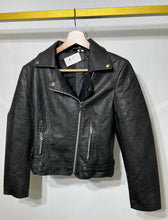 Load image into Gallery viewer, Riley Black Motto Leather Jacket