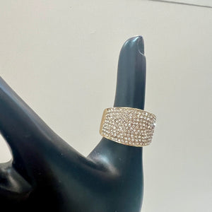 Gold Rhinestone Jumbo Ring