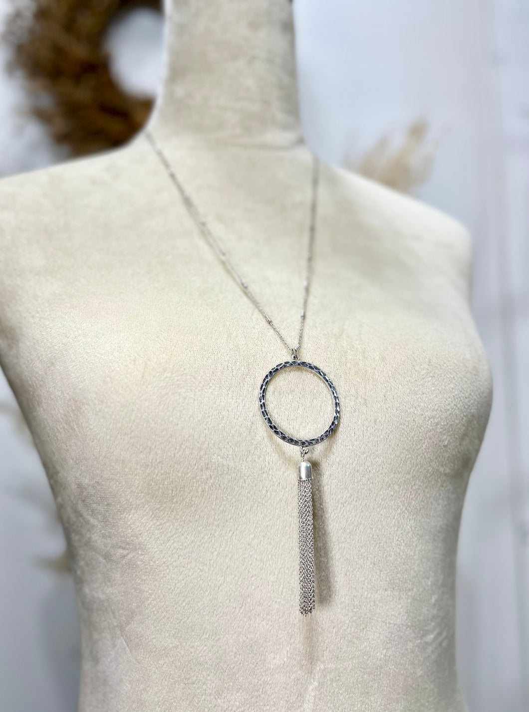 Camila Silver Dainty Tassel Necklace