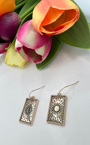 Connie Gold Sun Earrings