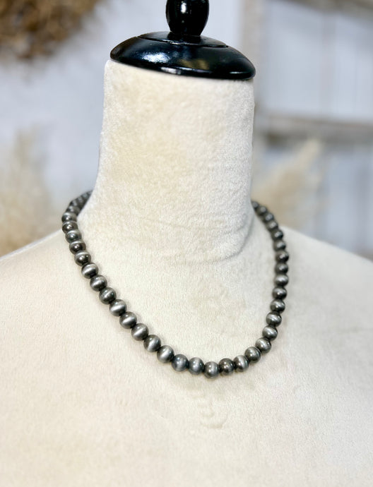 Cartier Bronze or Chrome Beaded Cat Eye Design Necklace
