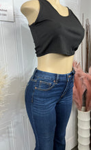 Load image into Gallery viewer, Tylee Dark Wash High Rise Stretchy Flared Jeans