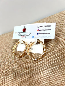 1" Gold Chain Link Hoops