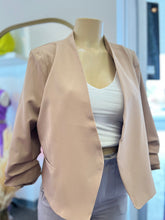 Load image into Gallery viewer, ARIA WHITE, PEACH, or BEIGE CROPPED BLAZER
