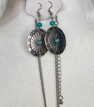 Load image into Gallery viewer, Aleyza Silver Tone Set of Earrings and Necklace Medallion