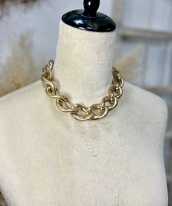 Jewels Gold Chunky Chain Choker Necklace