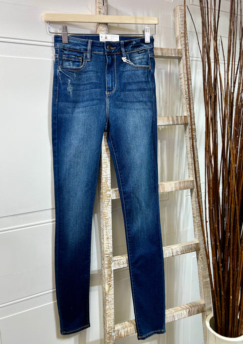 Leah Dark Blue High Rise Skinny Denim Jeans