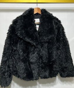 Brianda Black Fuzzy Coat