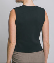 Load image into Gallery viewer, Danika Black Knit Button-Down Vest