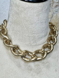 Jewels Gold Chunky Chain Choker Necklace