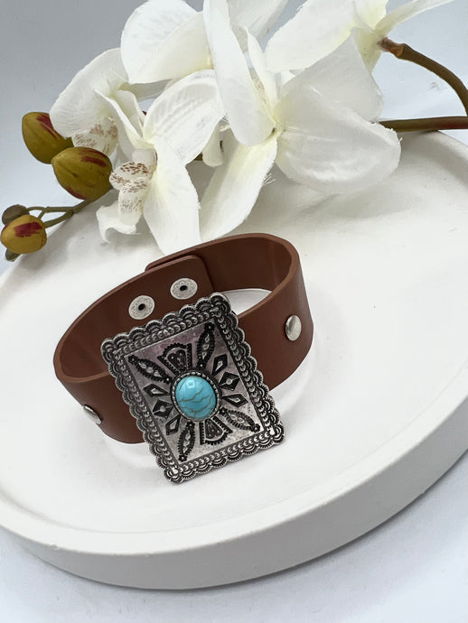 Alina Light Brown Leather Bracelet