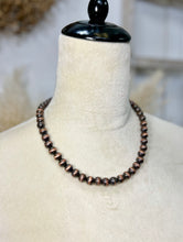 Load image into Gallery viewer, Cartier Bronze or Chrome Beaded Cat Eye Design Necklace