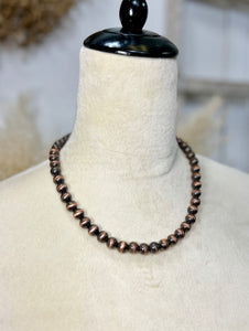 Cartier Bronze or Chrome Beaded Cat Eye Design Necklace