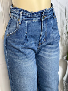 Cristina Balloon Denim Straight Leg Jeans