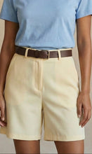 Load image into Gallery viewer, Gia Butter Yellow Tailored High-waist Bermuda