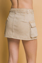 Load image into Gallery viewer, Bella Cargo Denim Mini Skirt with Adjustable Belt