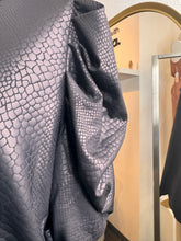 Load image into Gallery viewer, Connie Black Snake Print Leather Top