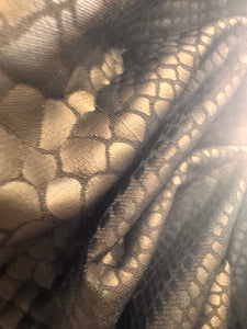 Connie Black Snake Print Leather Top