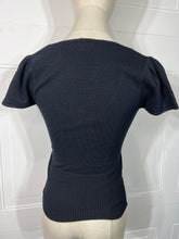 Load image into Gallery viewer, Ariana White or Black Buttoned Up Short Sleeve Scoop Neck Top