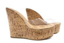 Load image into Gallery viewer, ATHENA CORK CLEAR Platform Wedge