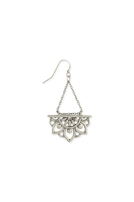 Silver Rising Lotus Silver Dangle Earrings