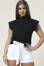 Load image into Gallery viewer, Black Scarlett Mock Neck Top