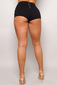 Hadria Black Lattice on Stretchy Shorts