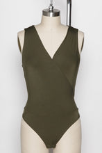 Load image into Gallery viewer, Mariah Fine Olive, Slate Blue or Black V-Neck Bodysuit