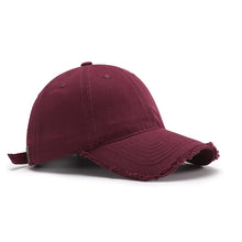 Load image into Gallery viewer, Ashley Distressed Baseball Burgundy Cap