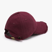 Load image into Gallery viewer, Ashley Distressed Baseball Burgundy Cap