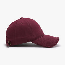 Load image into Gallery viewer, Ashley Distressed Baseball Burgundy Cap