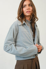 Load image into Gallery viewer, Chloe Corduroy Zipper-Front Jacket