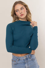 Load image into Gallery viewer, Hailey Mock Neck Ribbed Long Sleeve Top