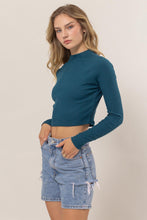 Load image into Gallery viewer, Hailey Mock Neck Ribbed Long Sleeve Top