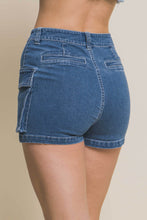 Load image into Gallery viewer, Marlene High Waist denim cargo shortst